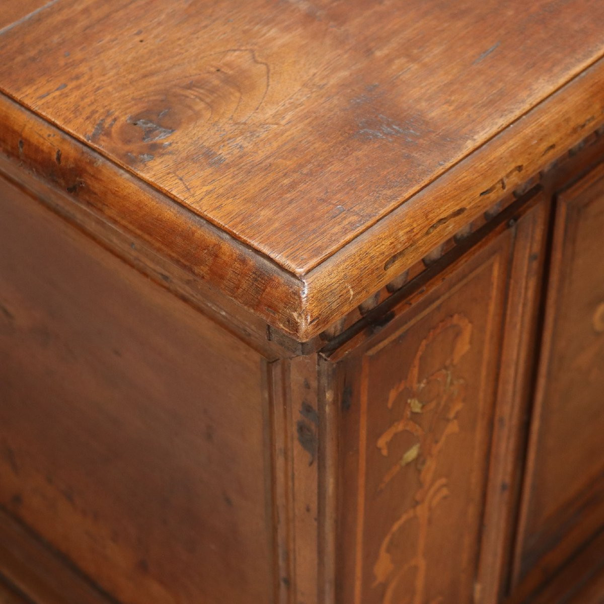Cassapanca in Noce Italia Fine XVIII Secolo-photo-4