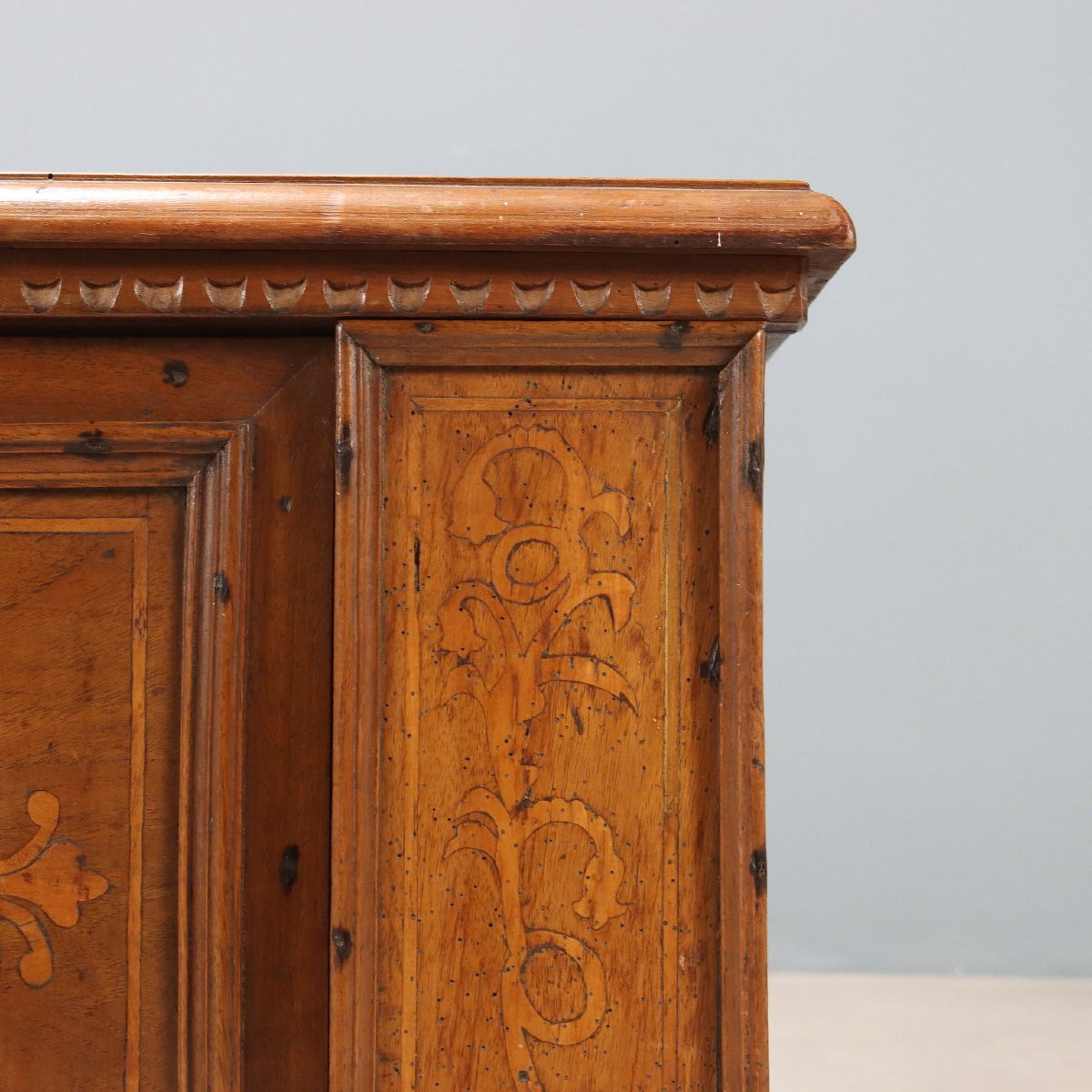 Cassapanca in Noce Italia Fine XVIII Secolo-photo-2
