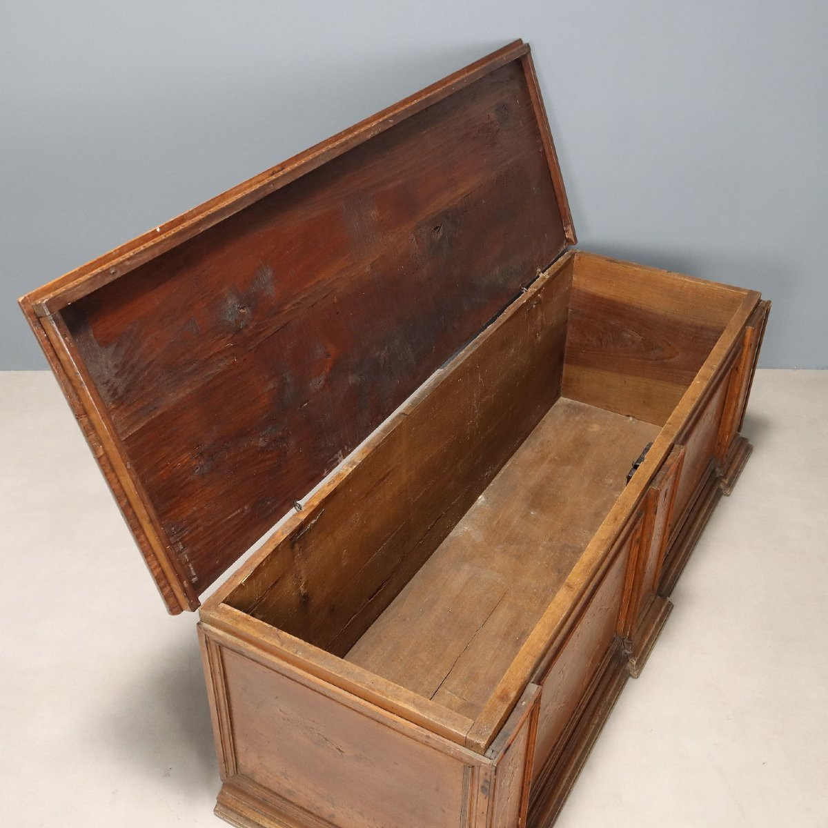 Cassapanca in Noce Italia Fine XVIII Secolo-photo-4