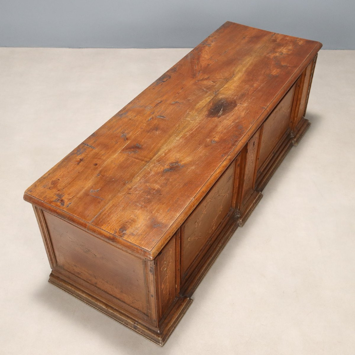 Cassapanca in Noce Italia Fine XVIII Secolo-photo-5