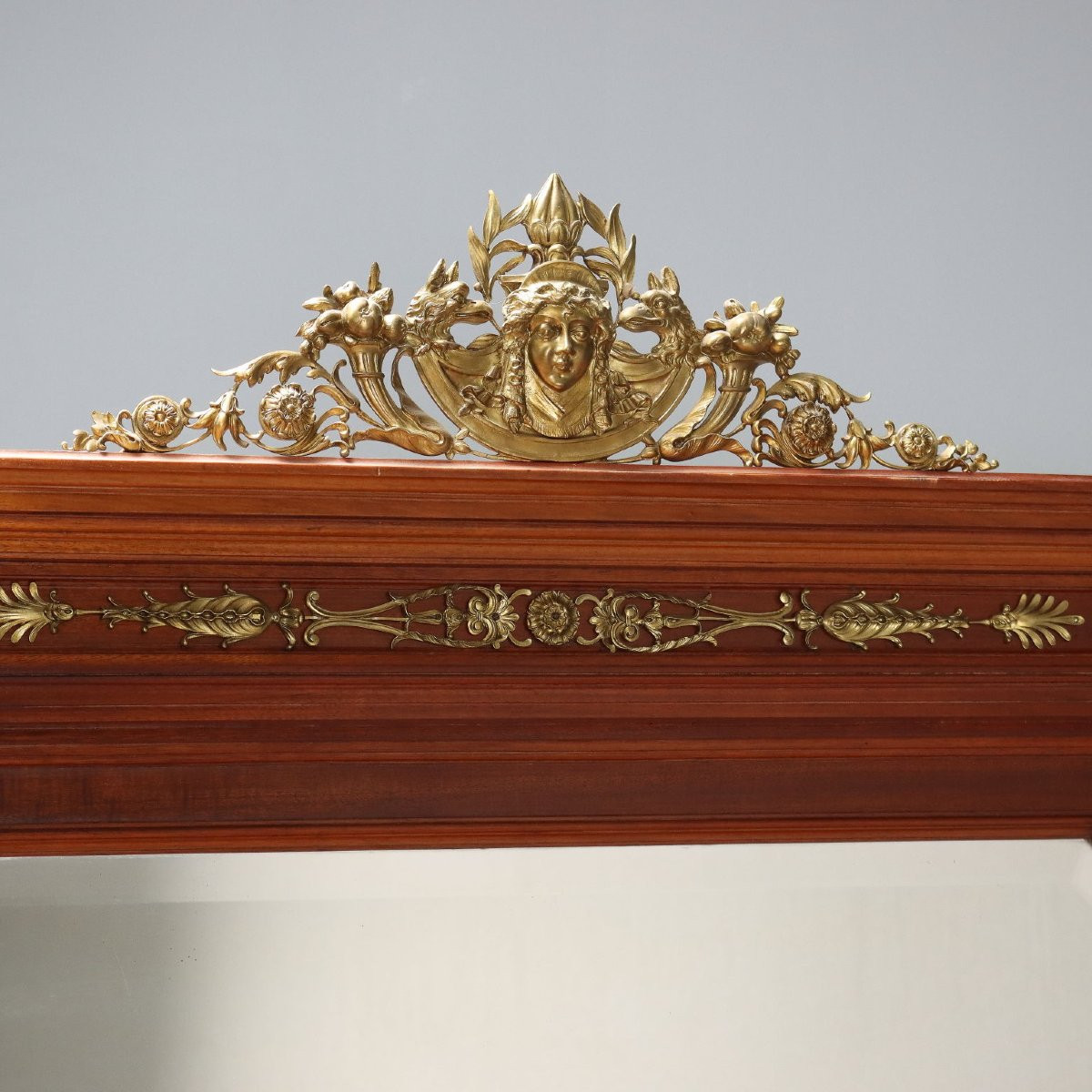 Credenza in Mogano con Alzata a Specchio Francia Inizio XX Secolo-photo-1