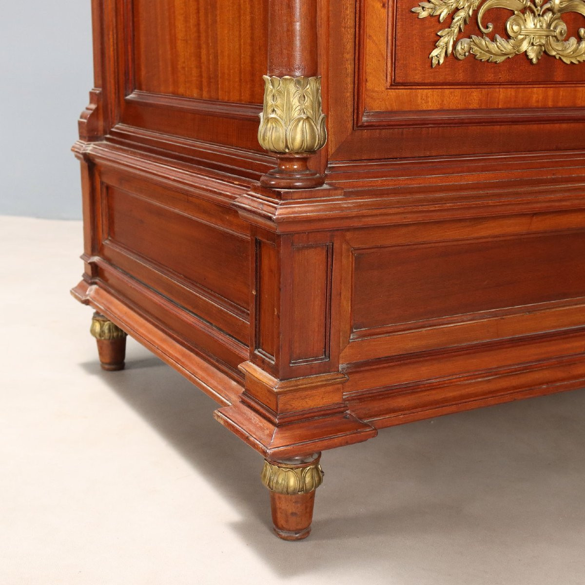 Credenza in Mogano con Alzata a Specchio Francia Inizio XX Secolo-photo-8