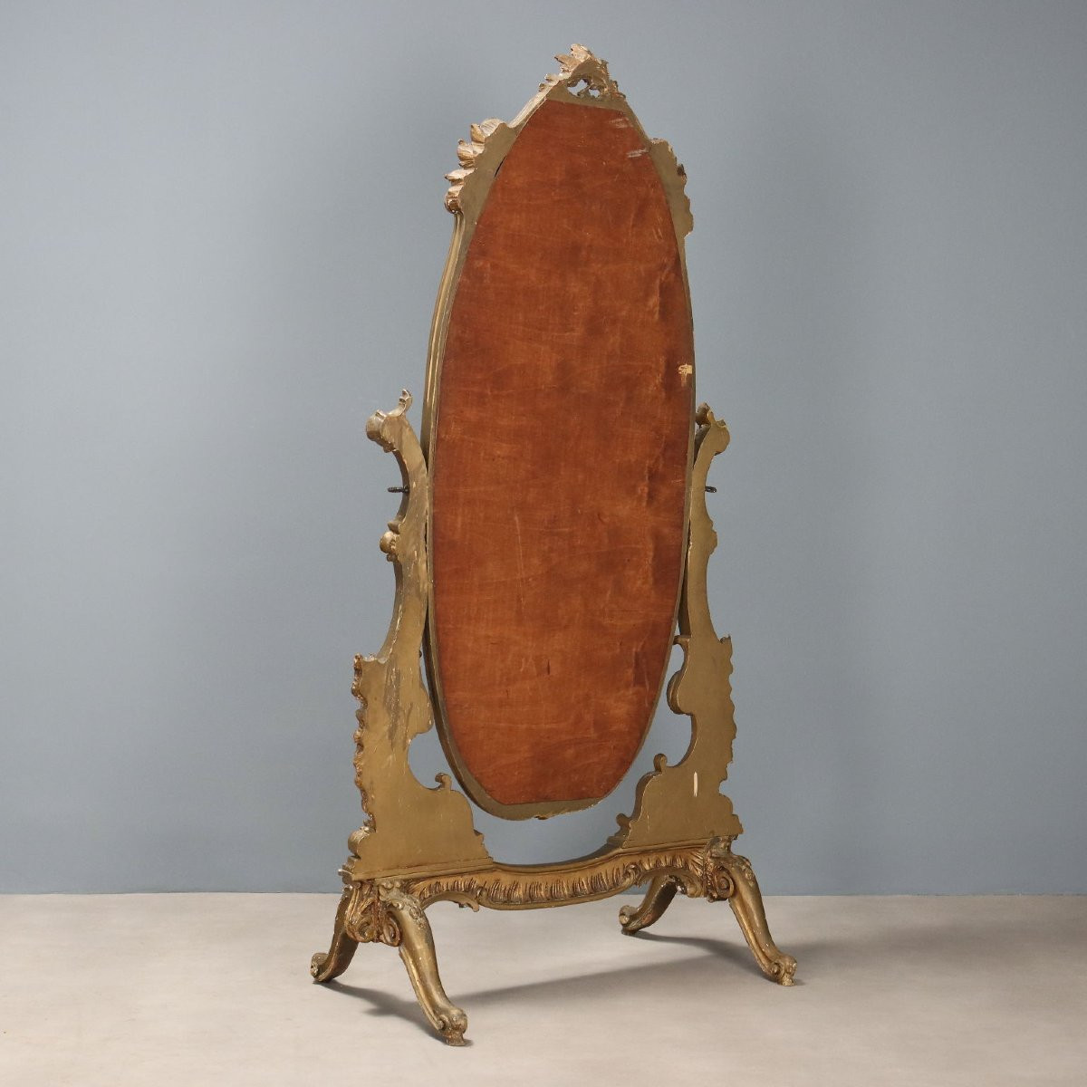 Psiche in Legno Intagliato Italia Inizio XX Secolo-photo-6