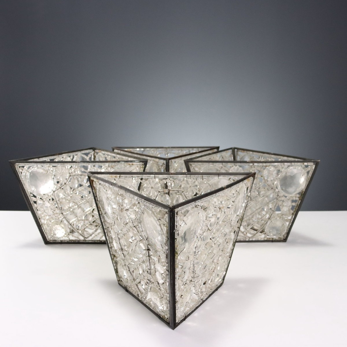 Gruppo di Paralume in Vetro di Murano Italia Fine '800 Primi '900