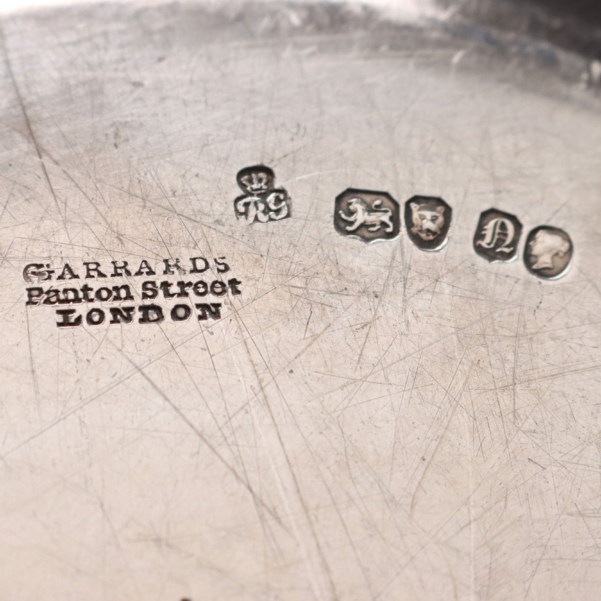 Vassoio in Argento 925 R&S Garrard Londra Inghilterra 1948-photo-5