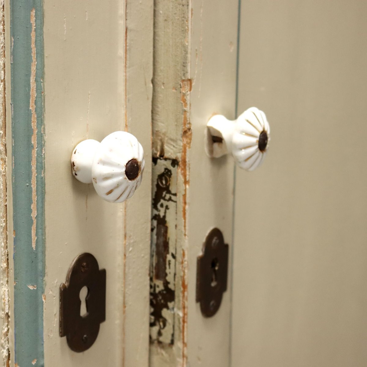 Armadio a Dispensa in Abete laccato Italia Inizio XX Secolo-photo-4