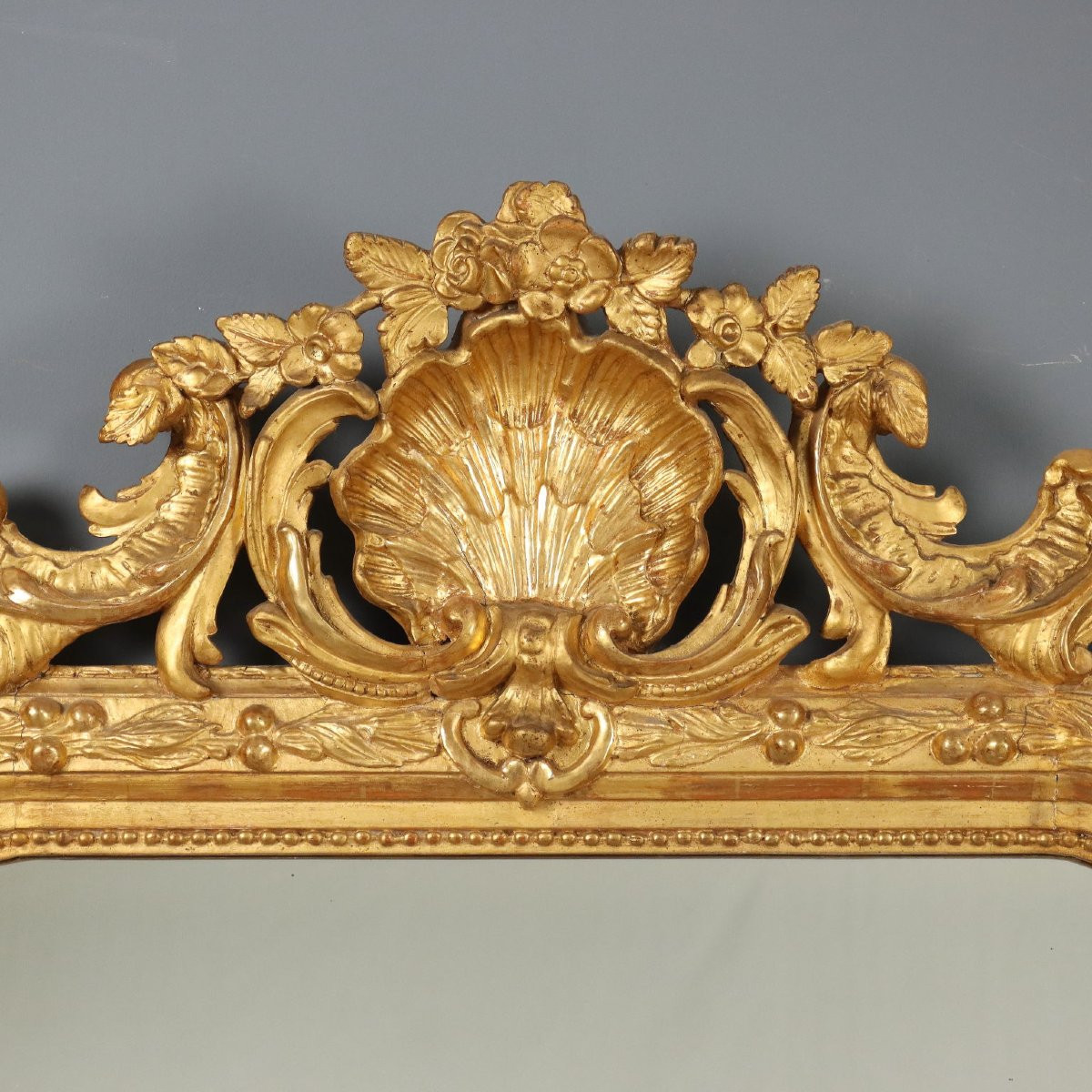 Coppia di Specchiere Intagliate e Dorate Italia Metà XIX Secolo-photo-3