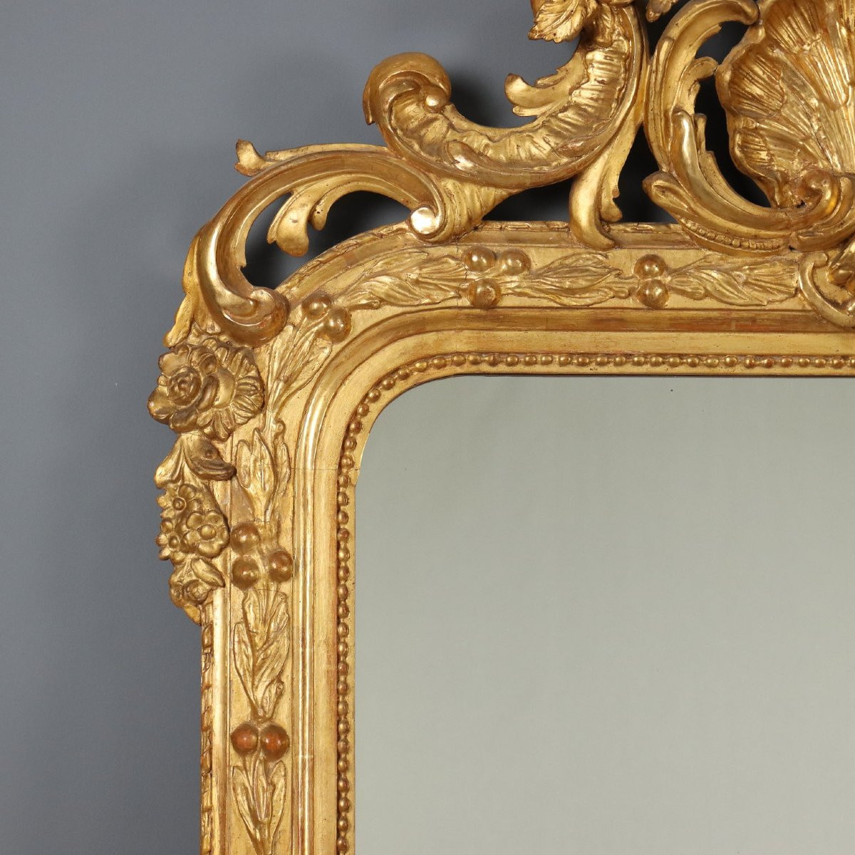 Coppia di Specchiere Intagliate e Dorate Italia Metà XIX Secolo-photo-4