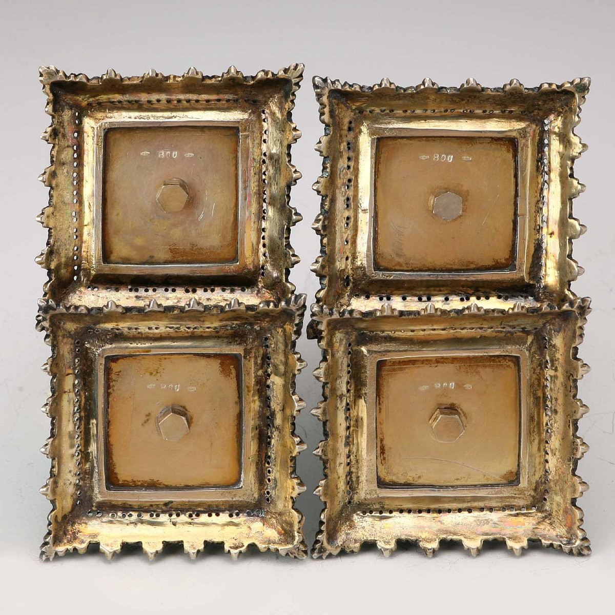 Gruppo di Sculture in Argento e Malachite Italia Primo Quarto XX Secolo-photo-3