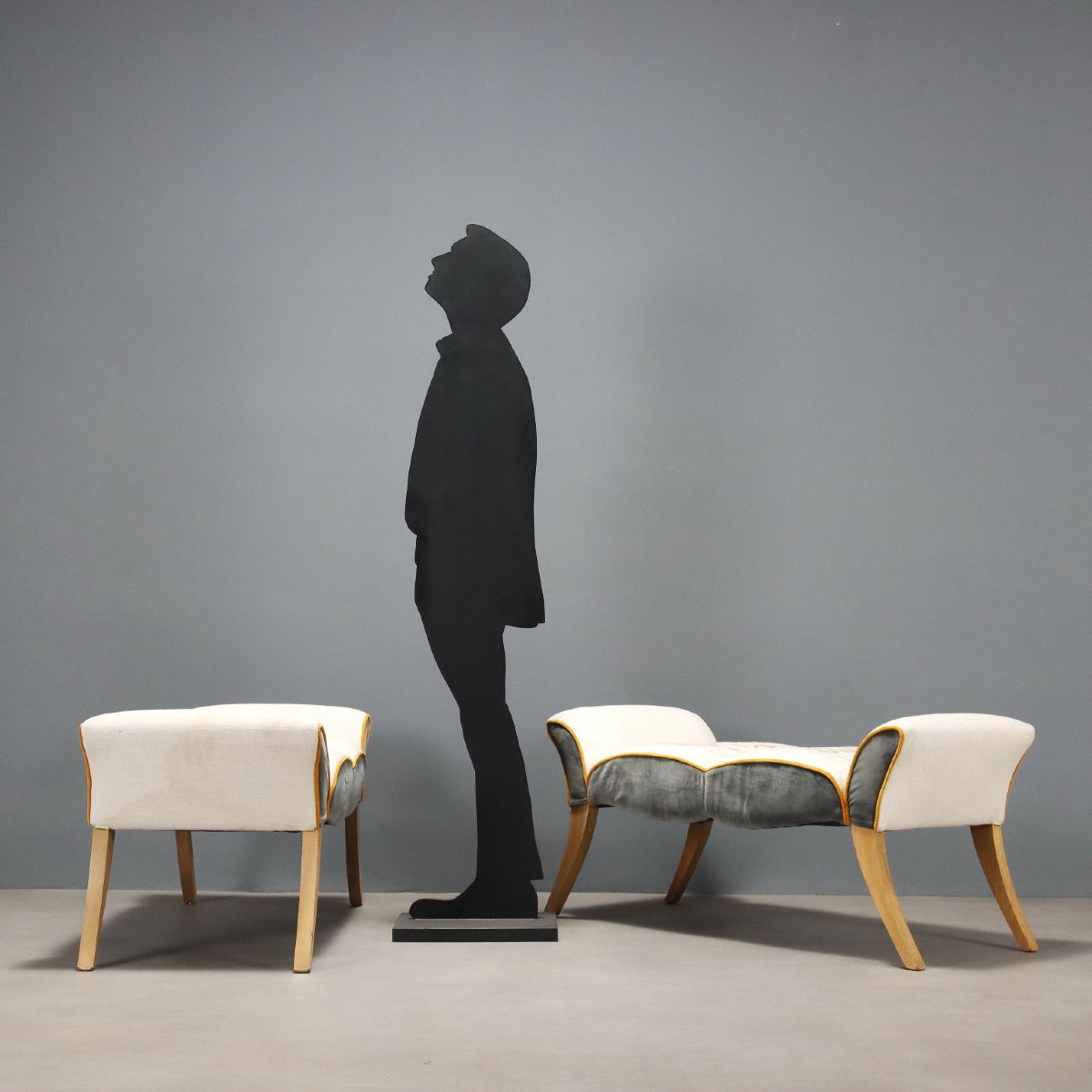 Coppia di Divanetti a Barca Italia XX Secolo-photo-2