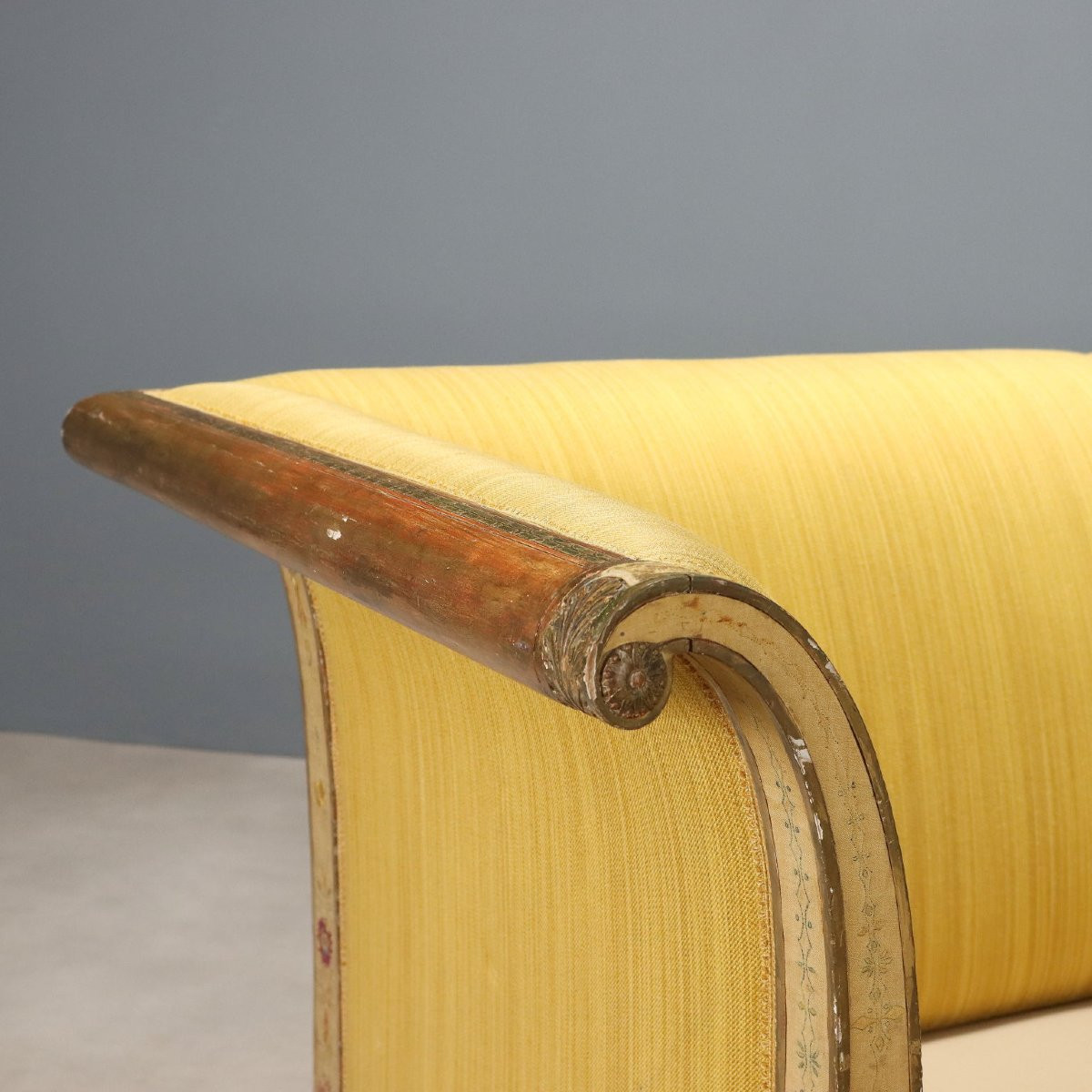 Divano Restaurazione a Giorno in Legno Italia Secondo Quarto XIX Secolo-photo-4