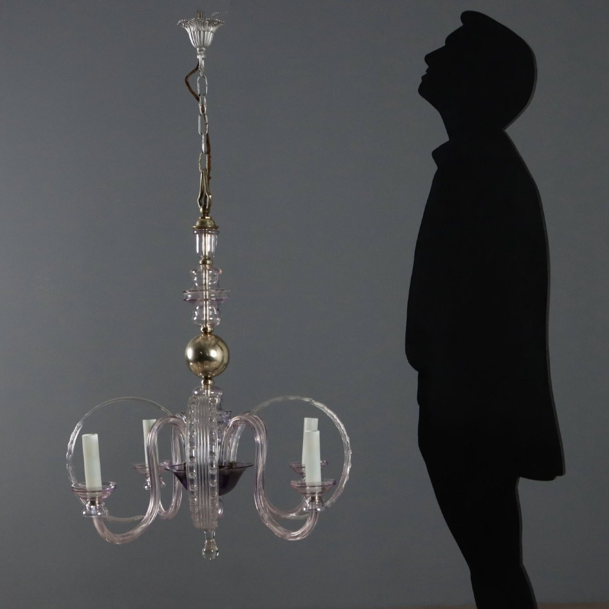 Lampadario in Vetro soffiato Veneziano Venezia XX secolo-photo-2