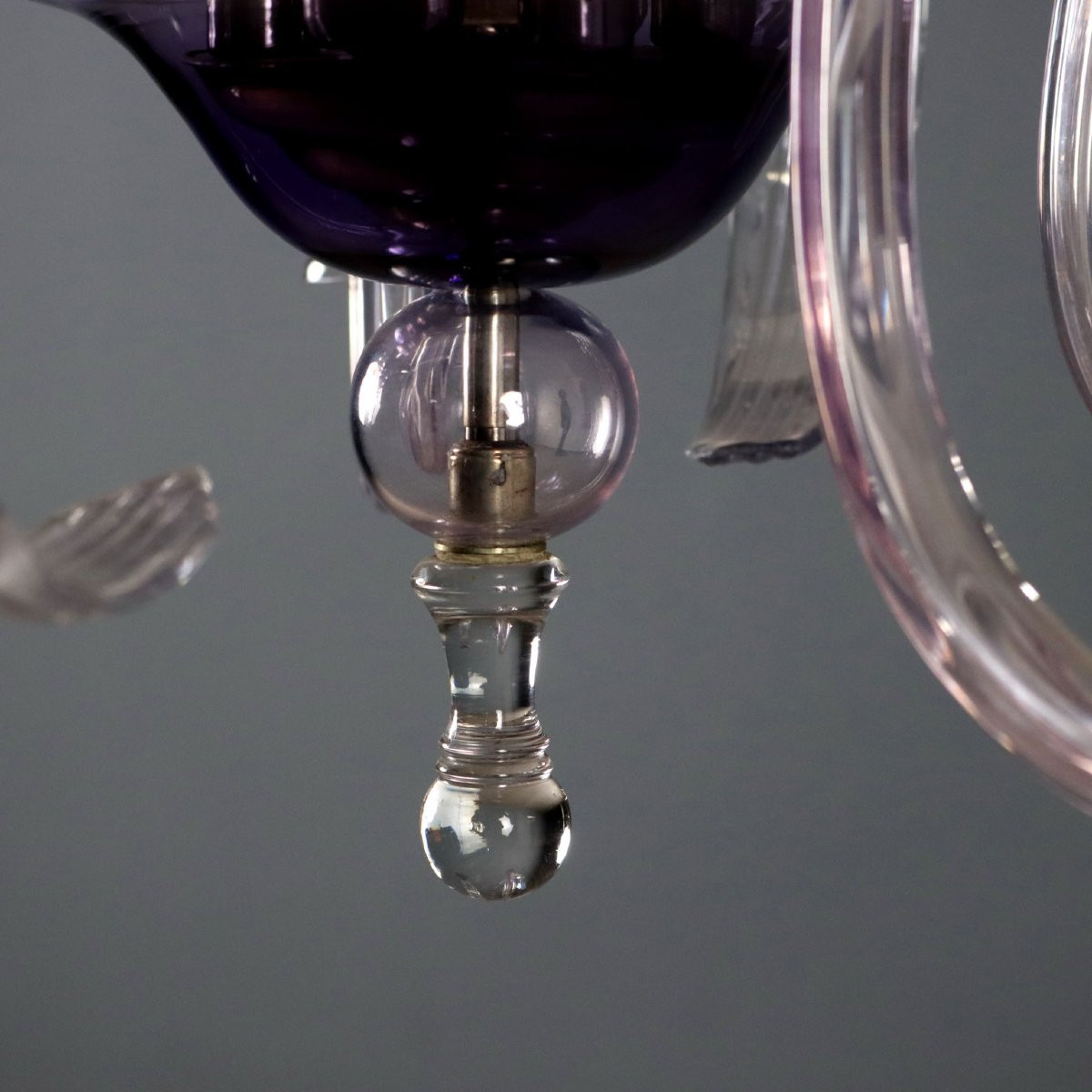 Lampadario in Vetro soffiato Veneziano Venezia XX secolo-photo-2