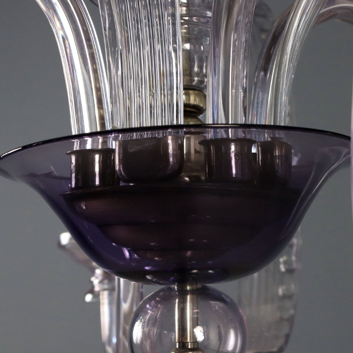 Lampadario in Vetro soffiato Veneziano Venezia XX secolo-photo-7