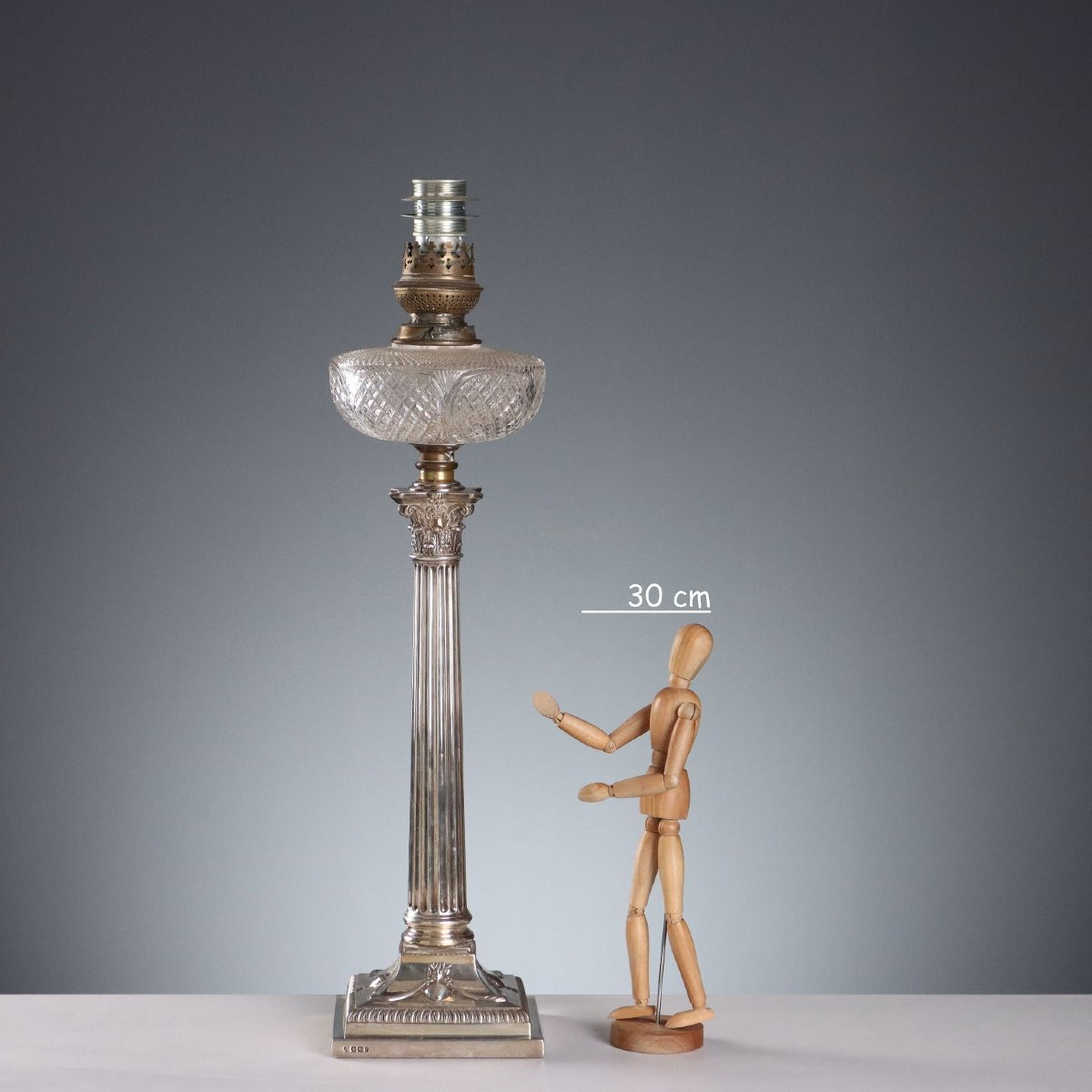 Lampada in Argento 925 Hawksworth Eyre & Co. Sheffield Inghilterra 1897-photo-2