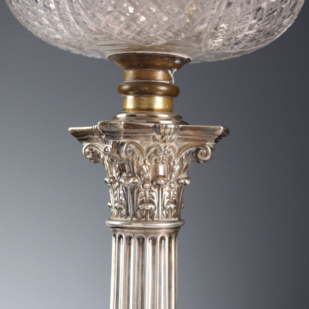 Lampada in Argento 925 Hawksworth Eyre & Co. Sheffield Inghilterra 1897-photo-1
