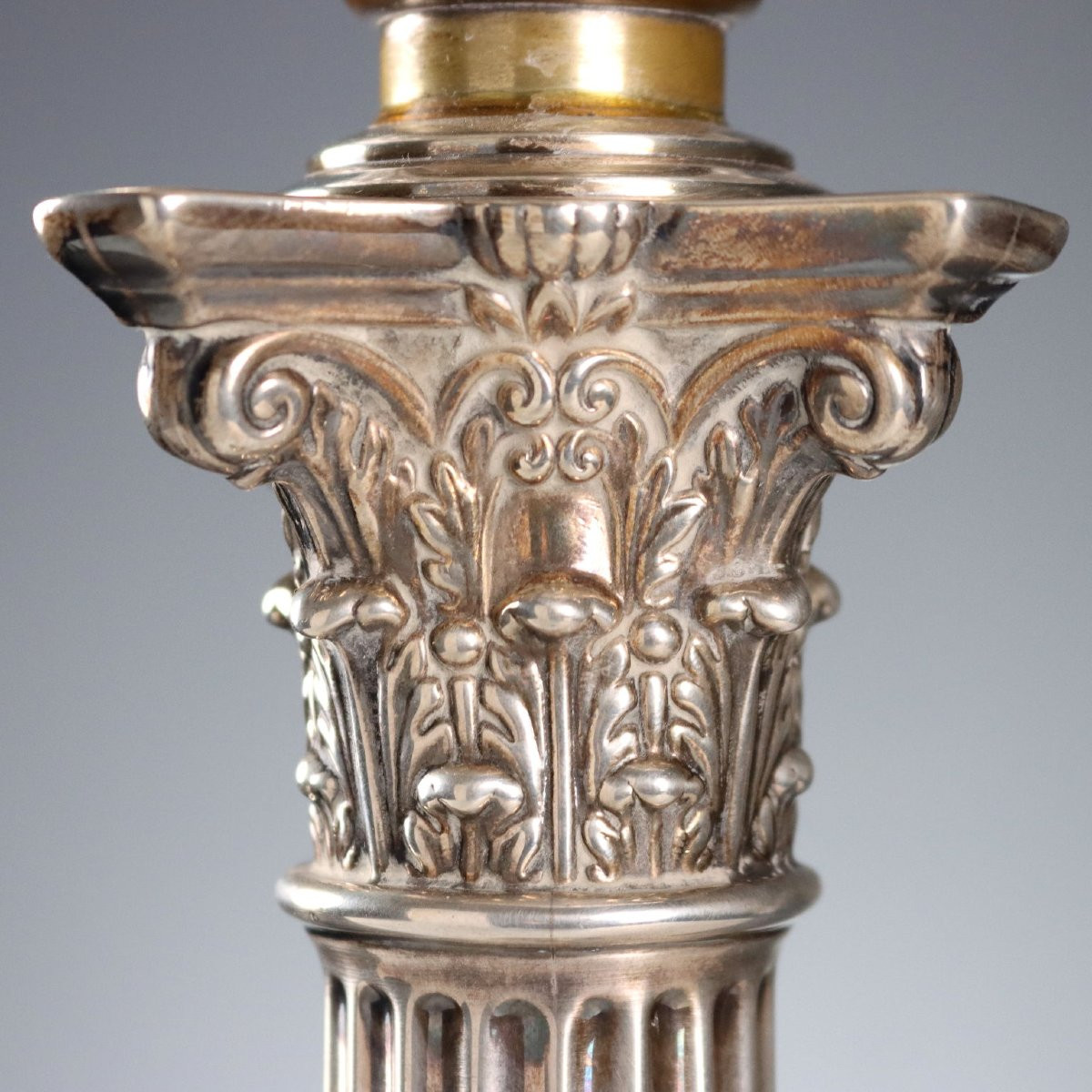 Lampada in Argento 925 Hawksworth Eyre & Co. Sheffield Inghilterra 1897-photo-2