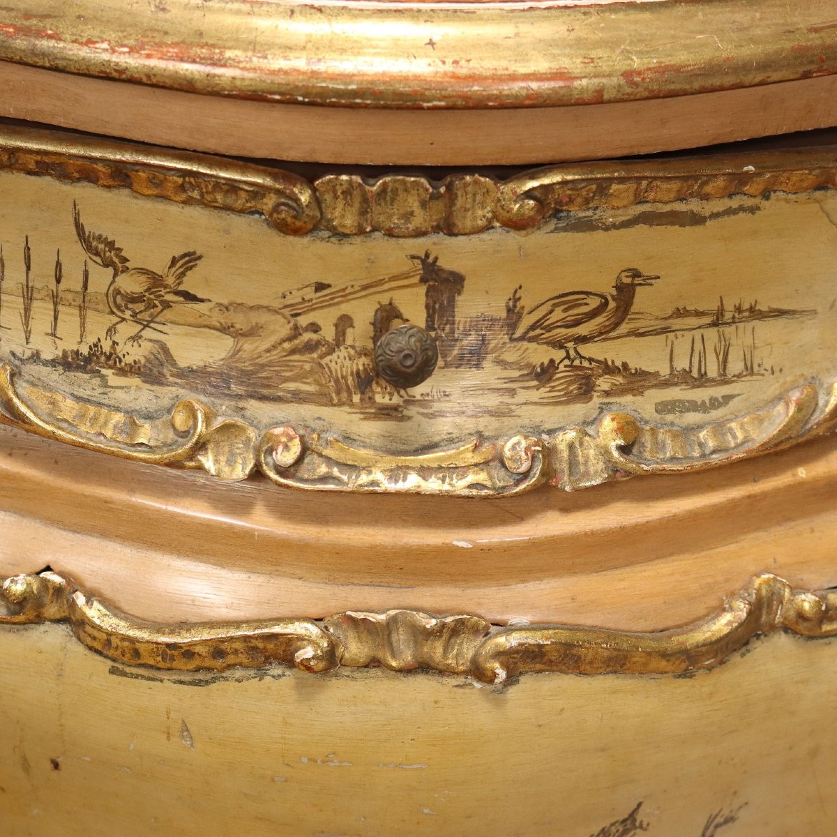 Coppia di Comodini in Stile Barocchetto Veneziano Venezia Inizio XX Secolo-photo-4