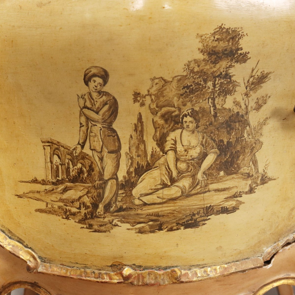 Coppia di Comodini in Stile Barocchetto Veneziano Venezia Inizio XX Secolo-photo-6