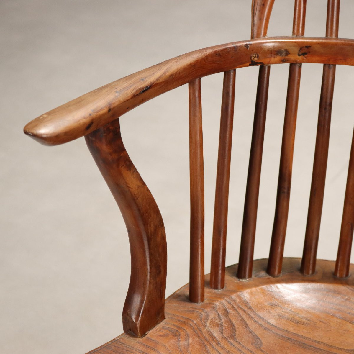 Gruppo di Quattro Poltrone in Legni Vari USA Fine XIX Secolo-photo-1