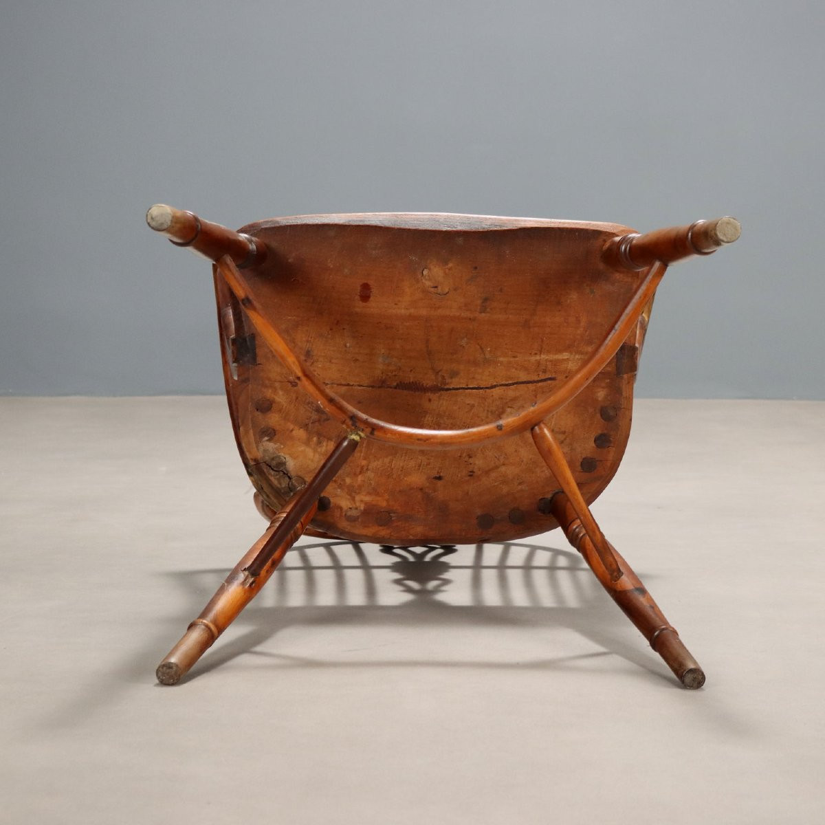 Gruppo di Quattro Poltrone in Legni Vari USA Fine XIX Secolo-photo-3