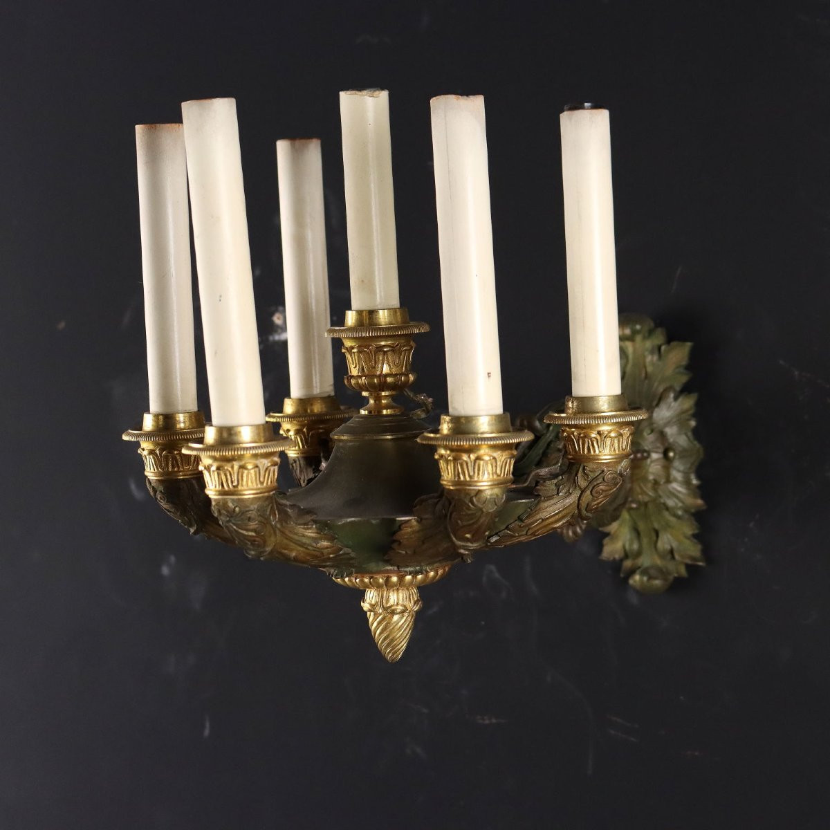 Coppia di Applique in Stile Impero Italia Inizio XX Secolo-photo-3