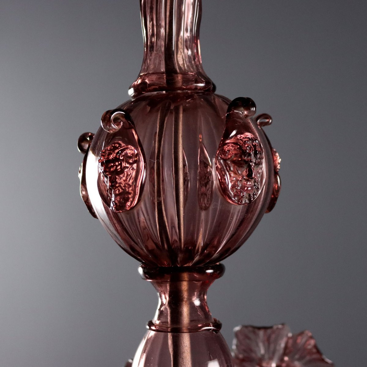 Lampadario in Vetro Soffiato Veneziano Murano Fine XIX Secolo-photo-4