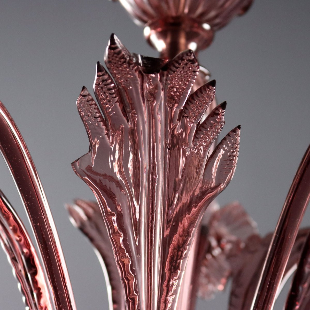 Lampadario in Vetro Soffiato Veneziano Murano Fine XIX Secolo-photo-3