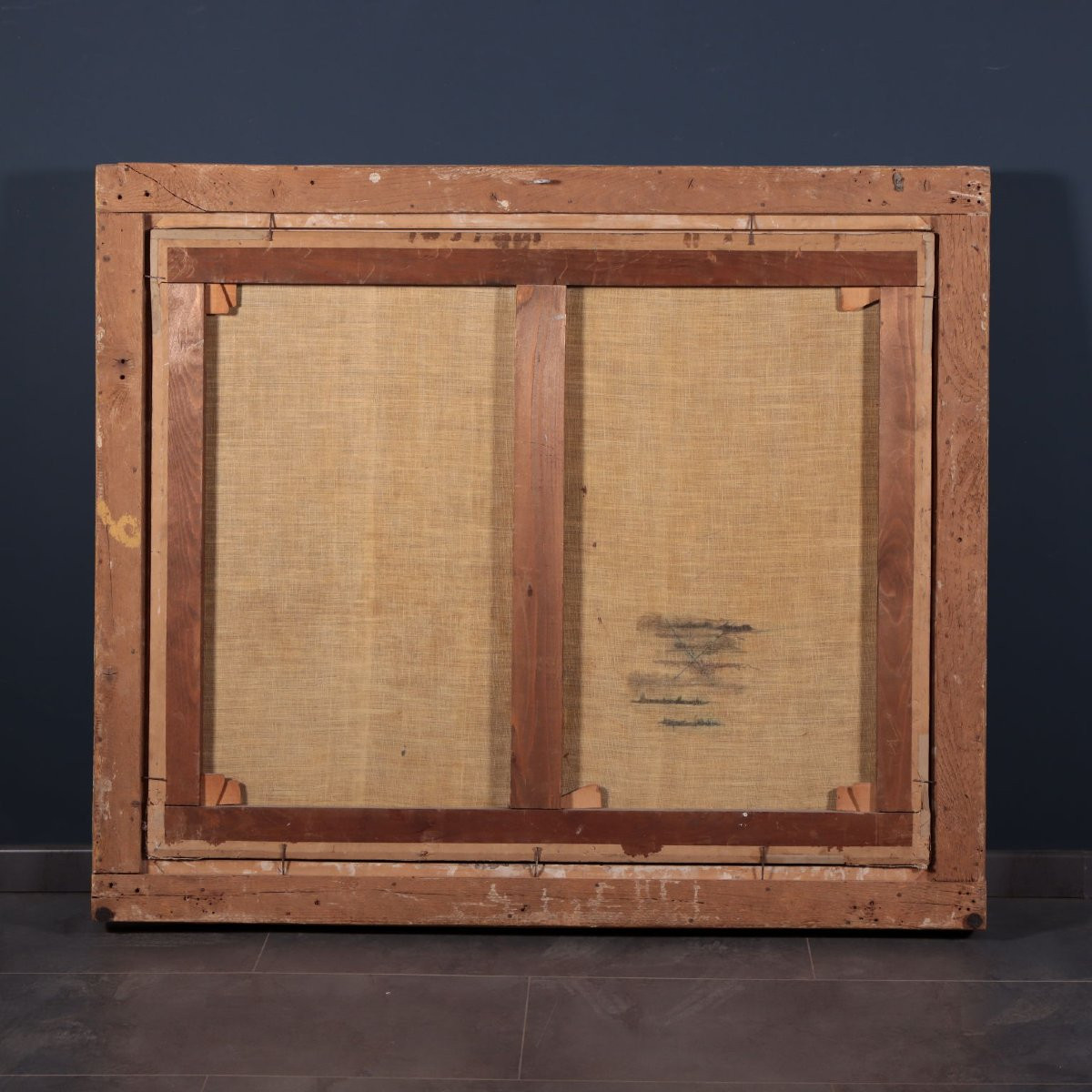 Dipinto di Paesaggio, Olio su Tela, XIX Secolo Veduta di Frascati Ambito di Achille Etna Michal-photo-8