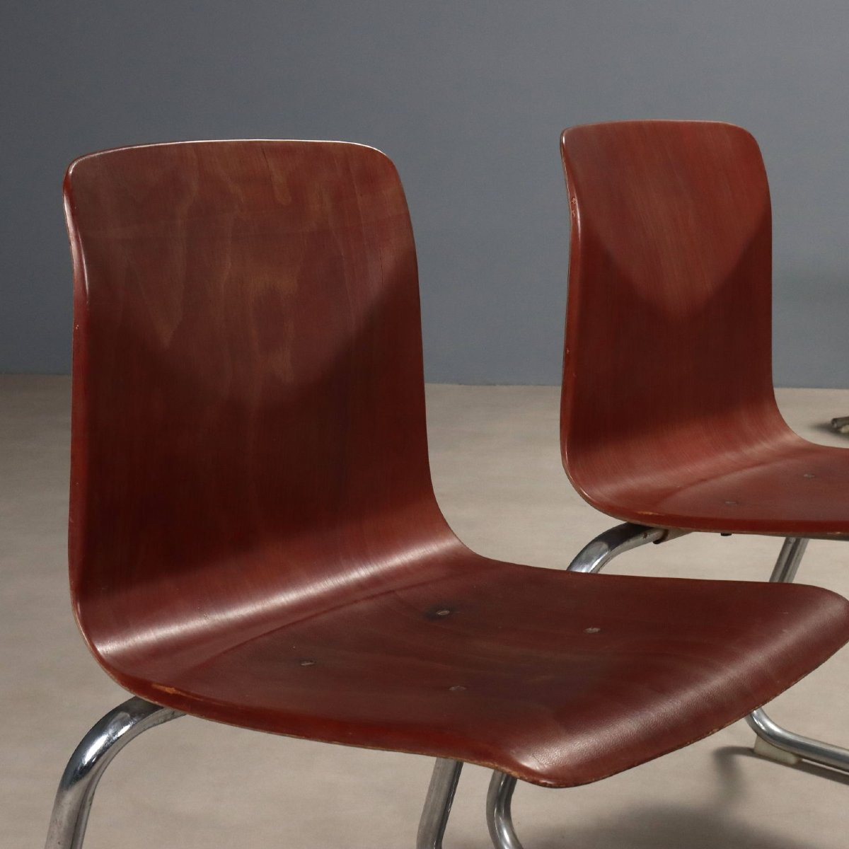 Sei Sedie Impilabili Anni 60-photo-3