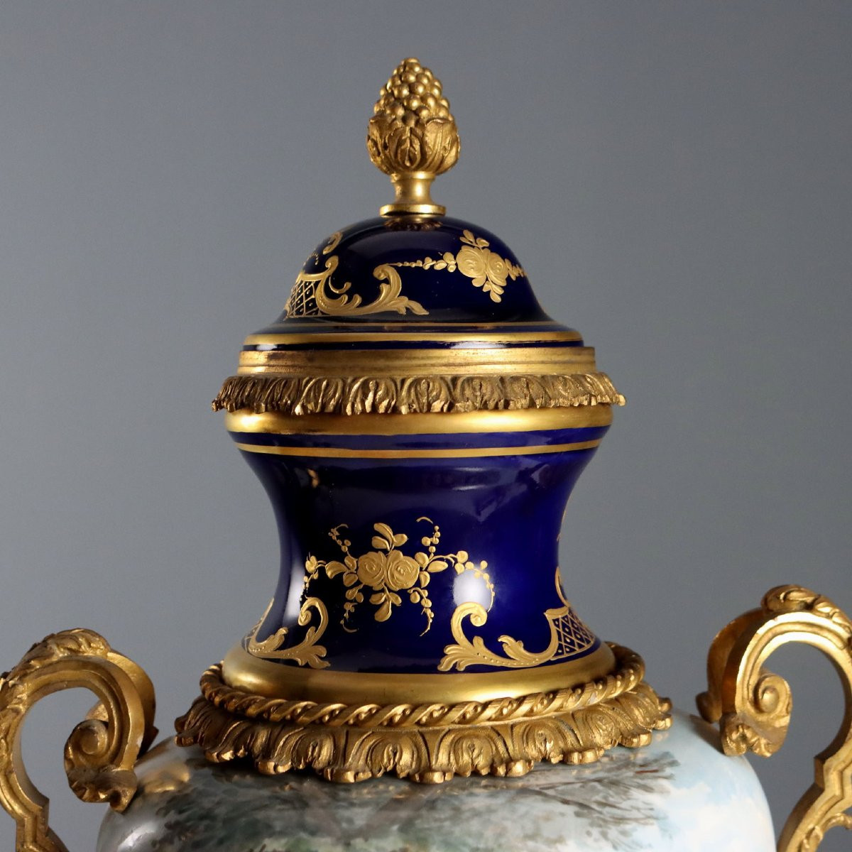 Coppia di Vasi in Porcellana di Sèvres Francia Fine XIX - Inizio XX Secolo-photo-3