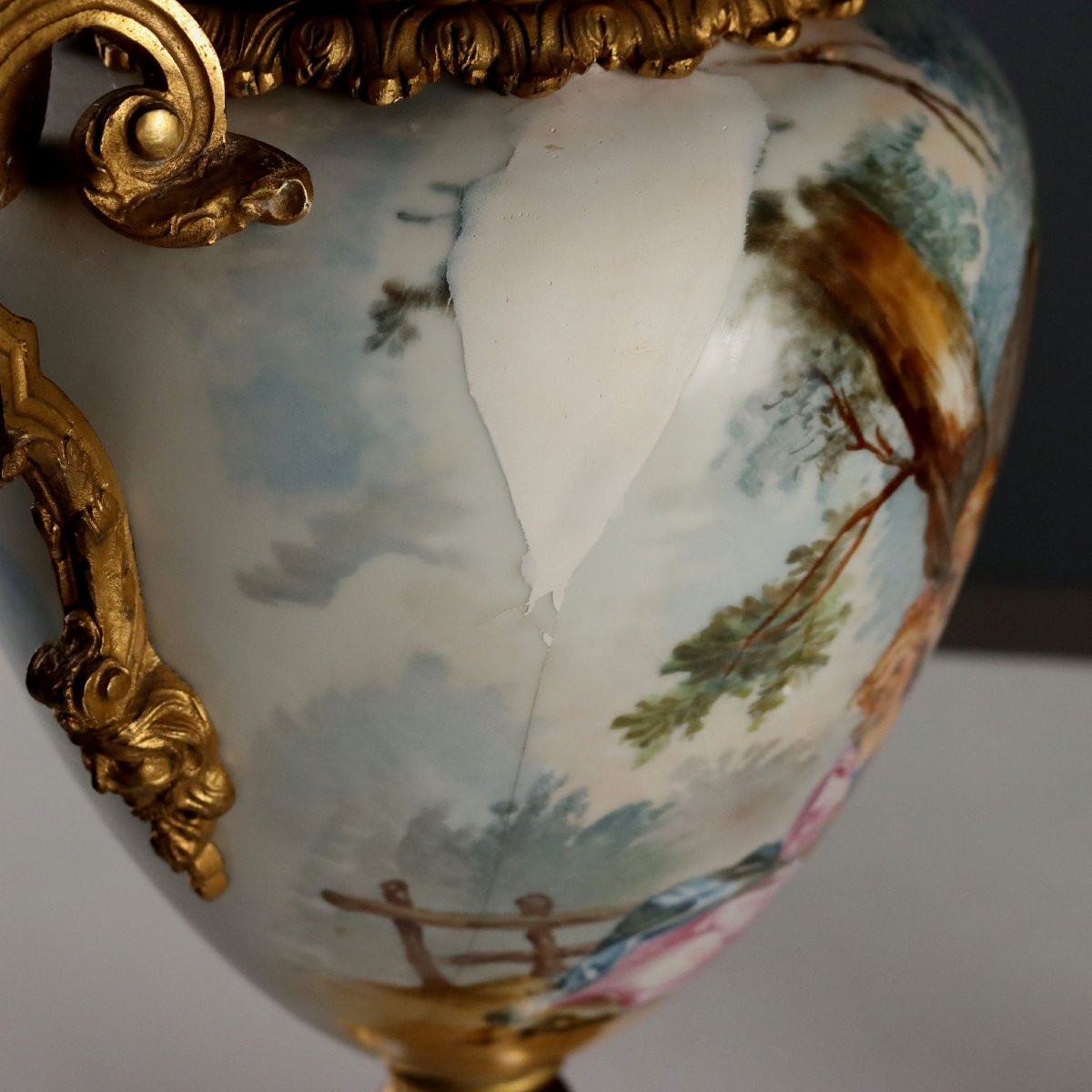 Coppia di Vasi in Porcellana di Sèvres Francia Fine XIX - Inizio XX Secolo-photo-7
