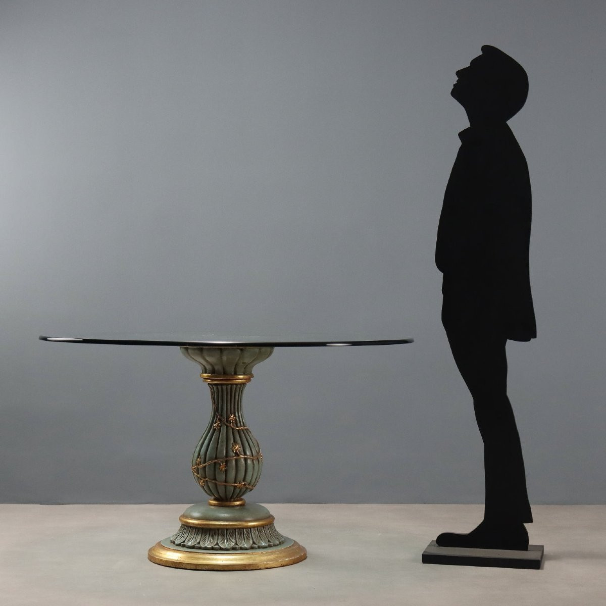 Tavolo Tondo con Piano in Vetro-photo-2