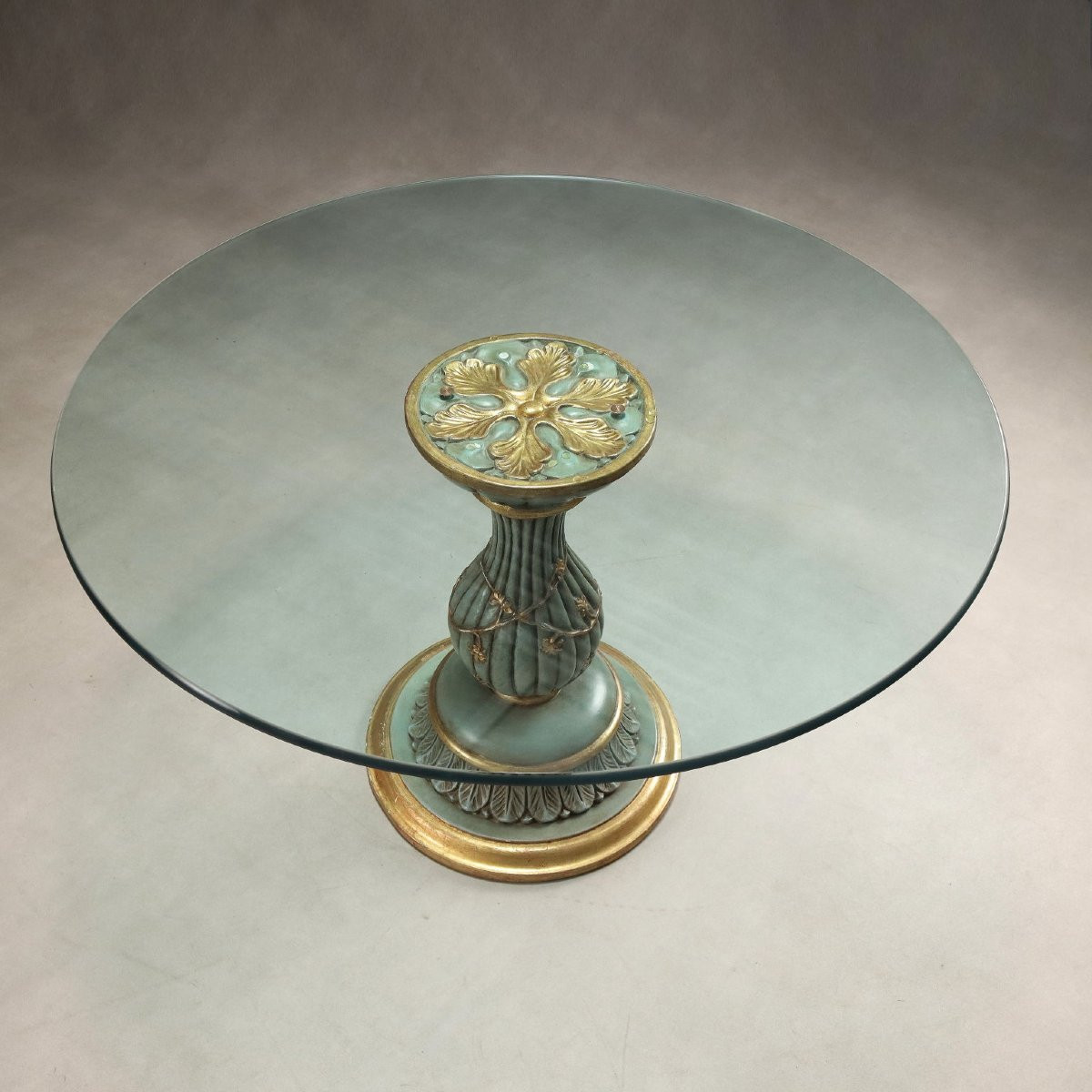 Tavolo Tondo con Piano in Vetro-photo-3