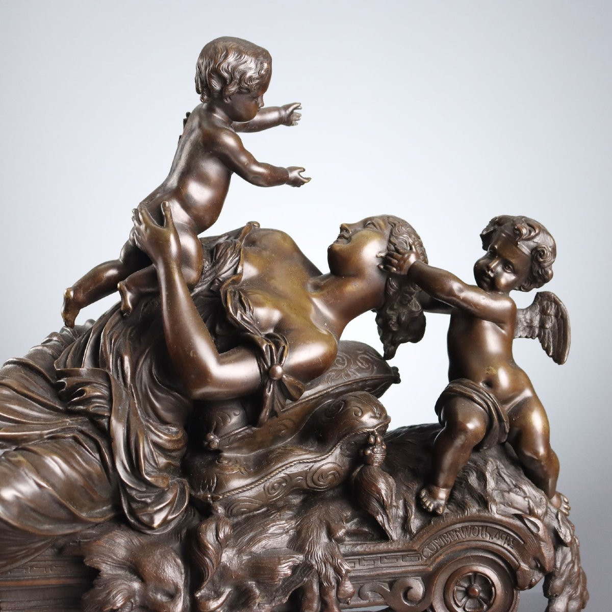 Charles Cumberworth Scultura in Bronzo Francia XIX Secolo-photo-4