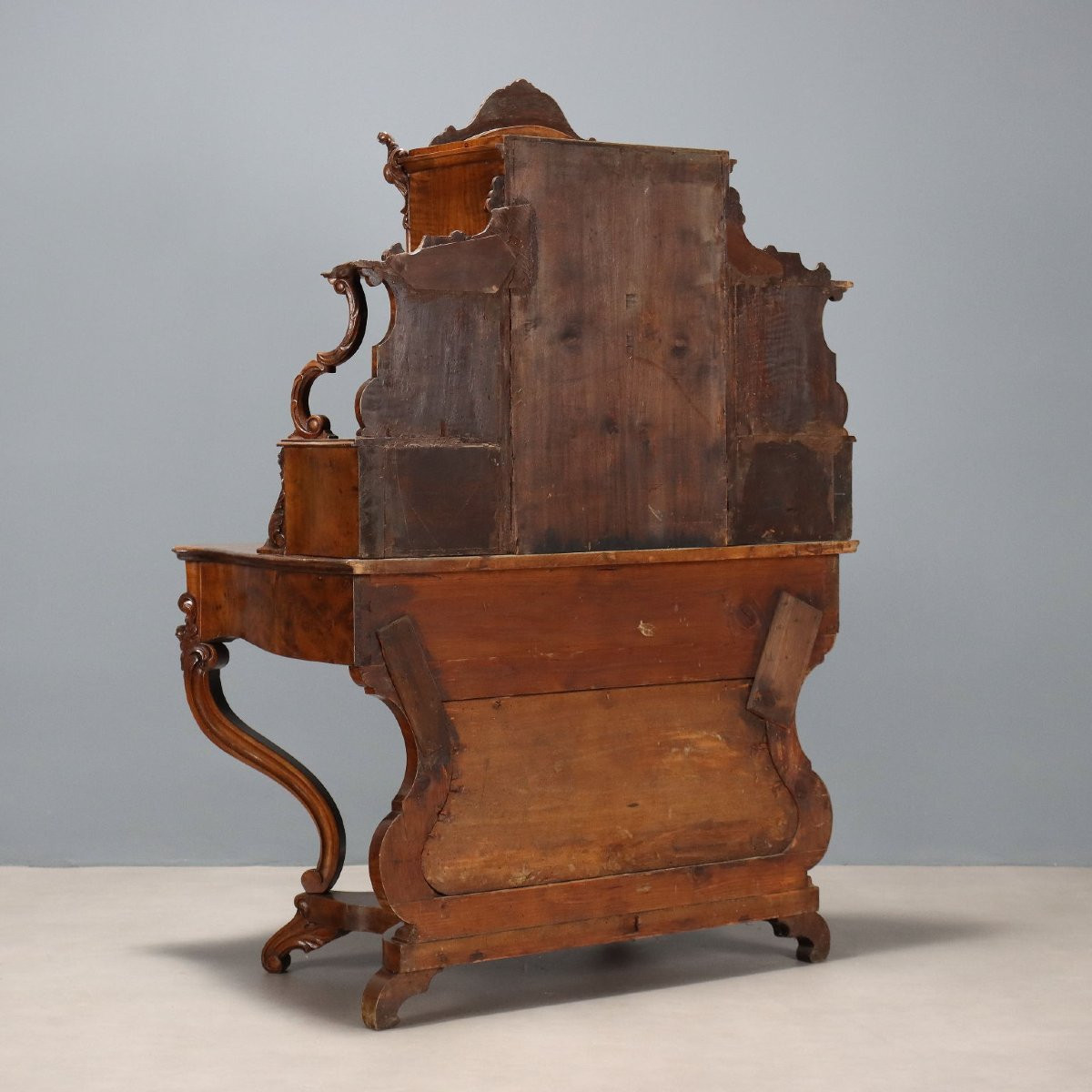 Scrittoio Luigi Filippo in Noce e Piuma di Noce Italia XIX Secolo-photo-8