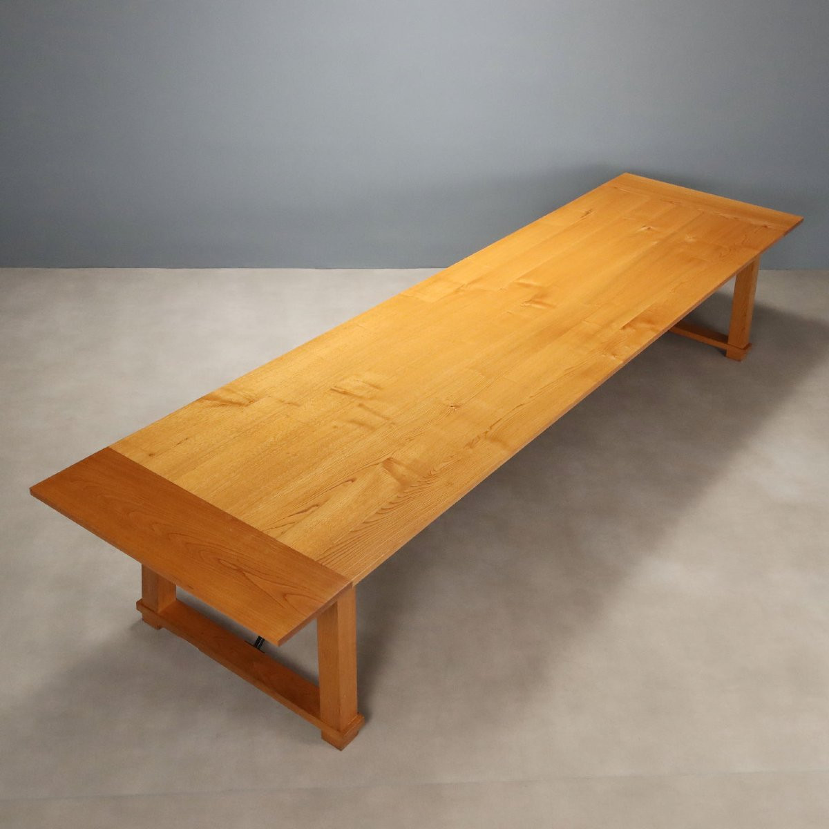 Grande Tavolo in Legno di Rovere Italia XX Secolo-photo-3