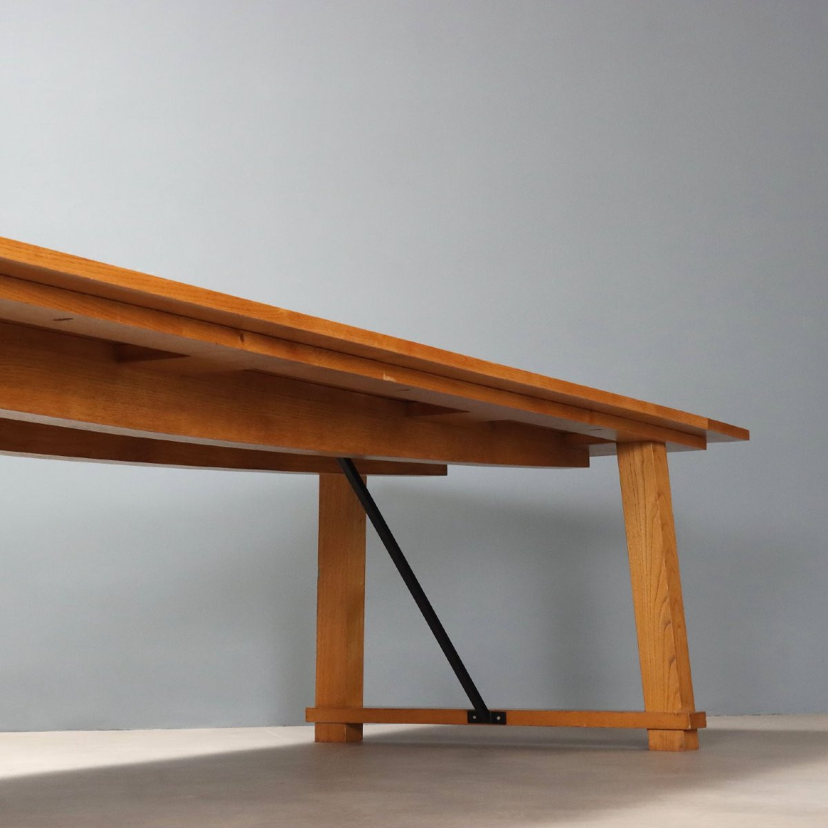 Grande Tavolo in Legno di Rovere Italia XX Secolo-photo-7