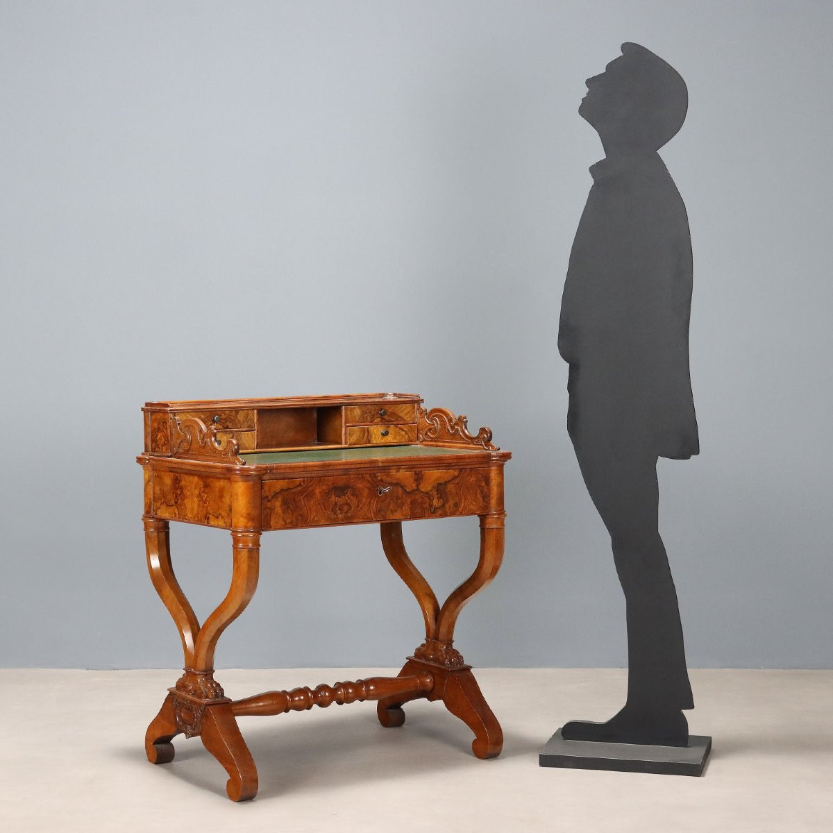 Scrittoio Luigi Filippo in Noce Italia, secondo quarto XIX Secolo-photo-2