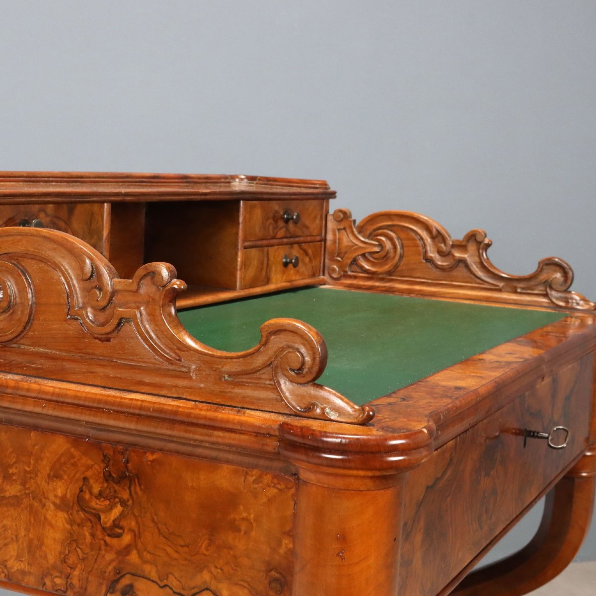 Scrittoio Luigi Filippo in Noce Italia, secondo quarto XIX Secolo-photo-3