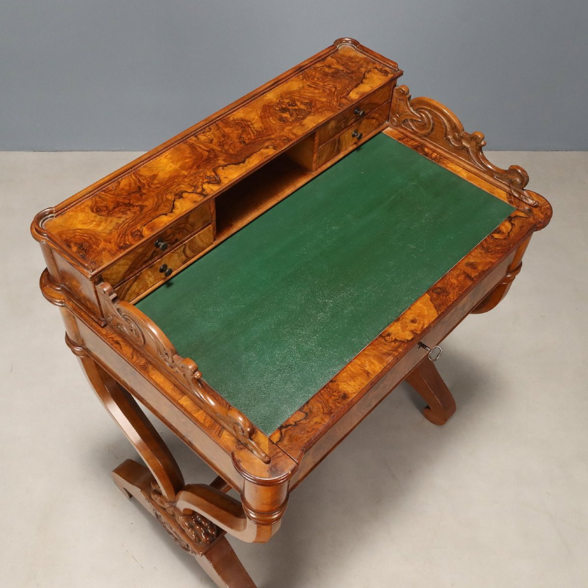 Scrittoio Luigi Filippo in Noce Italia, secondo quarto XIX Secolo-photo-5