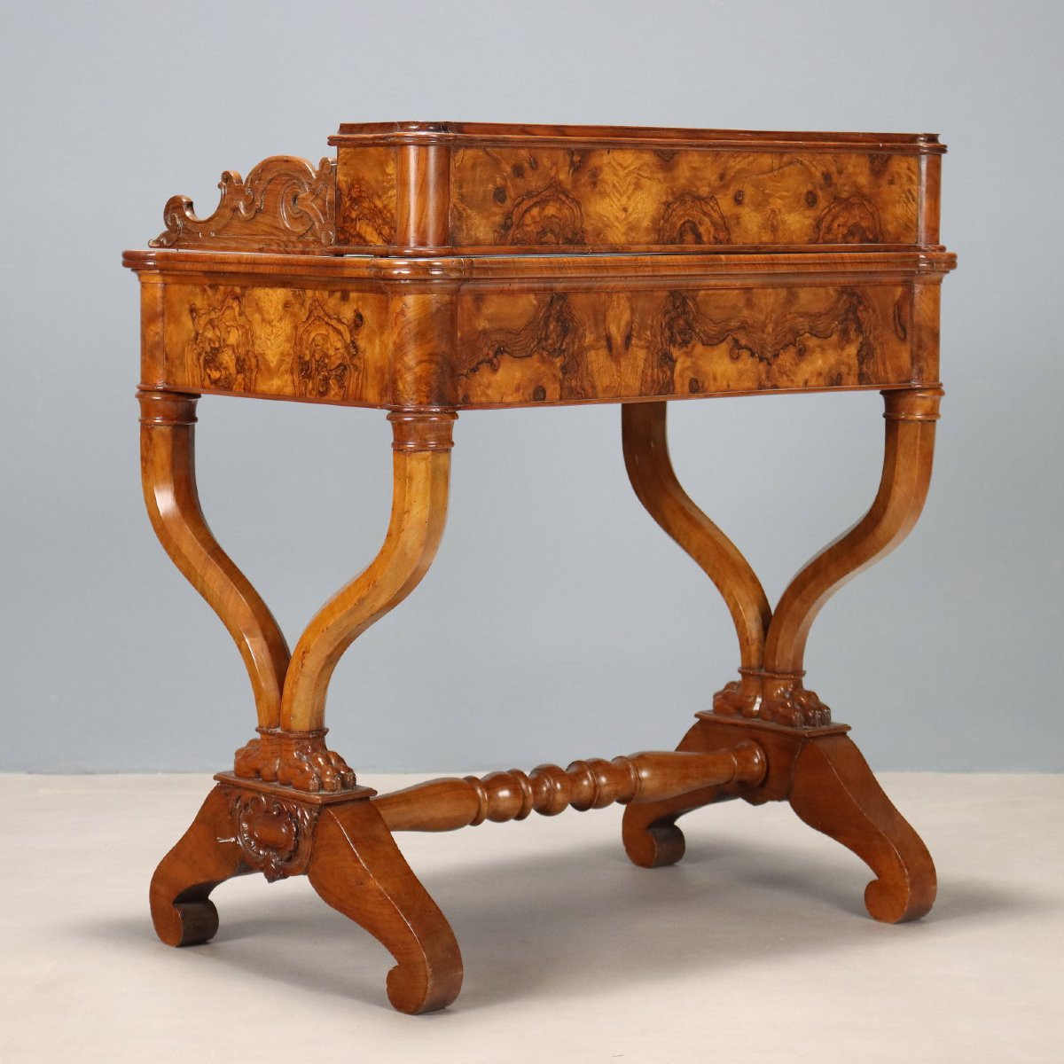 Scrittoio Luigi Filippo in Noce Italia, secondo quarto XIX Secolo-photo-6