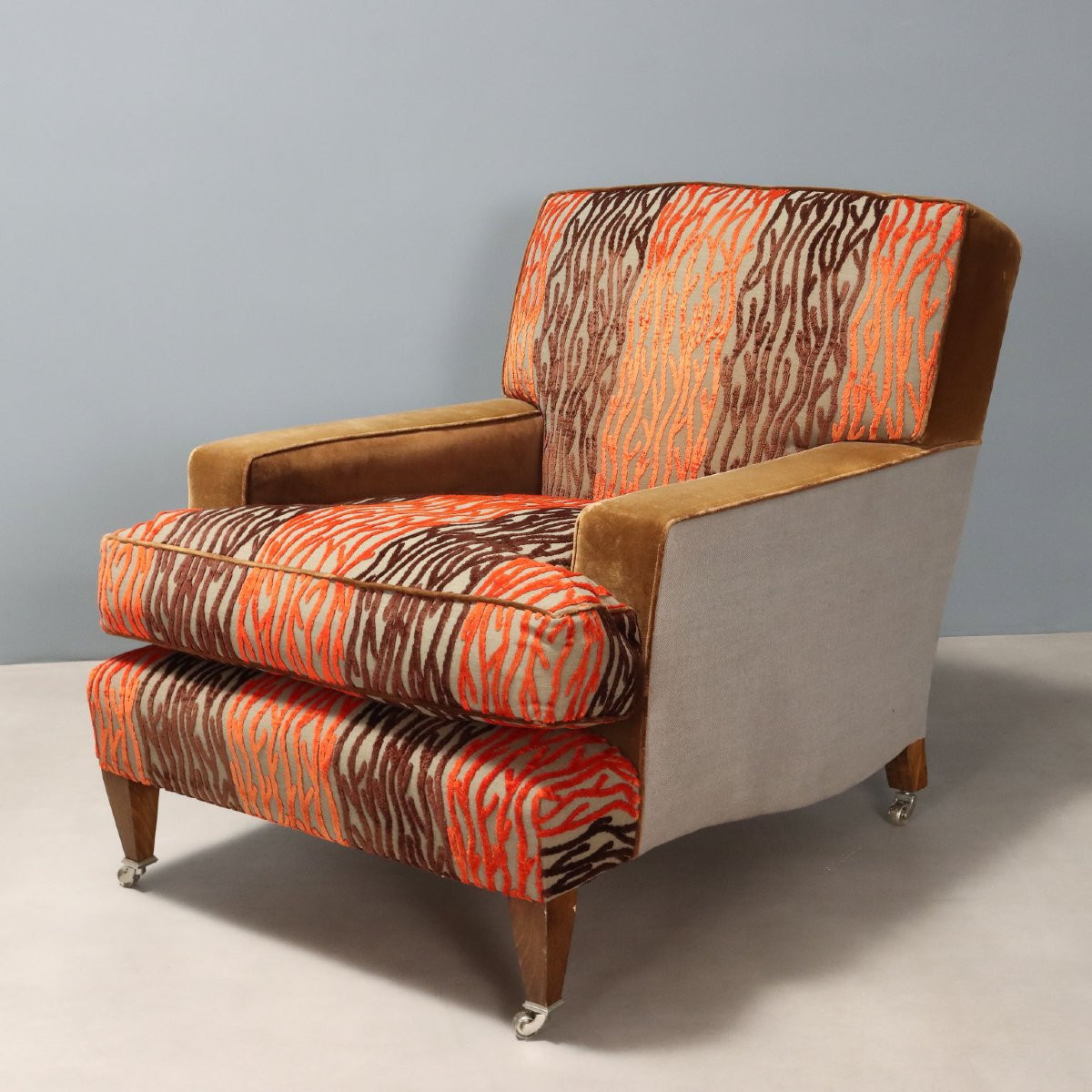 Coppia di Poltrone con Pouf Italia XX Secolo-photo-4