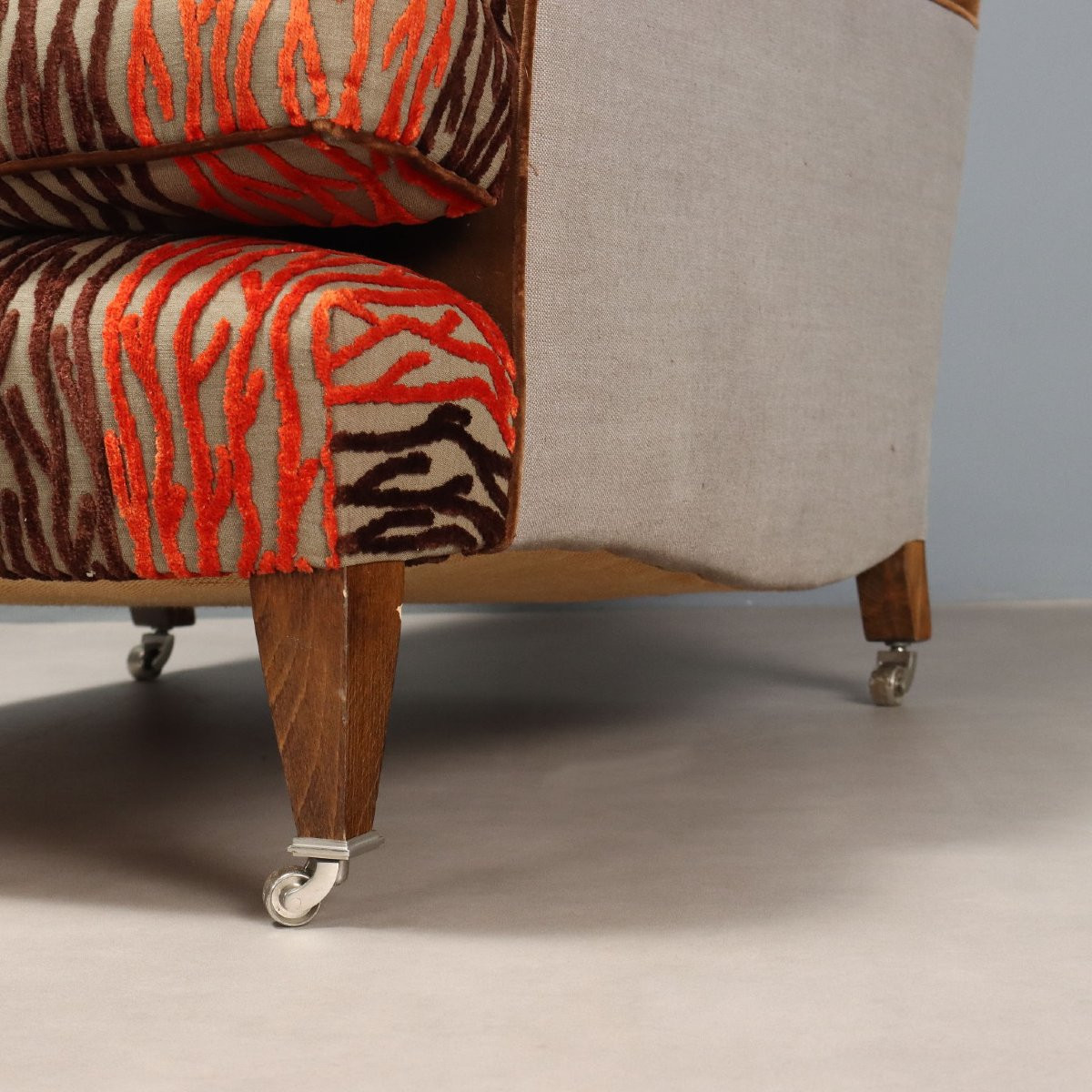 Coppia di Poltrone con Pouf Italia XX Secolo-photo-3