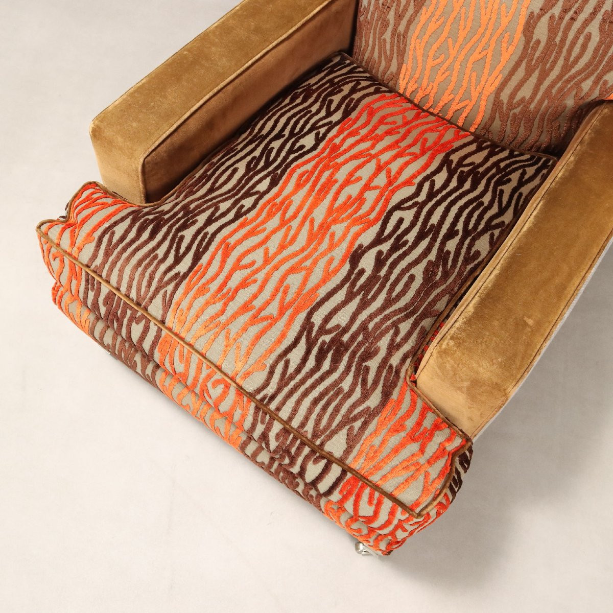 Coppia di Poltrone con Pouf Italia XX Secolo-photo-5