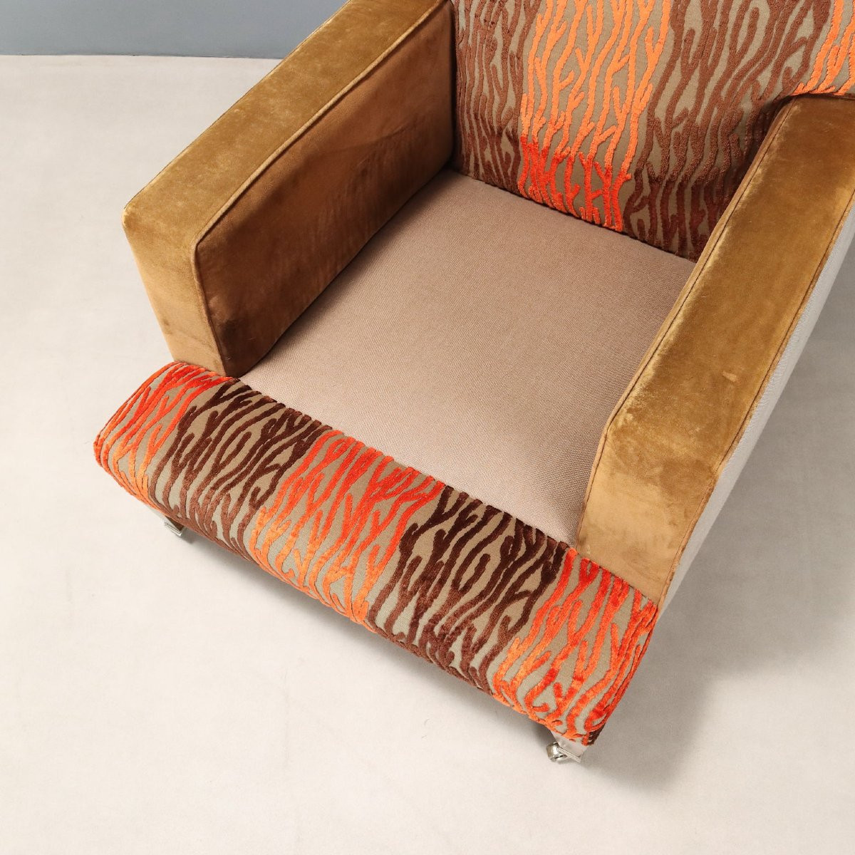 Coppia di Poltrone con Pouf Italia XX Secolo-photo-6