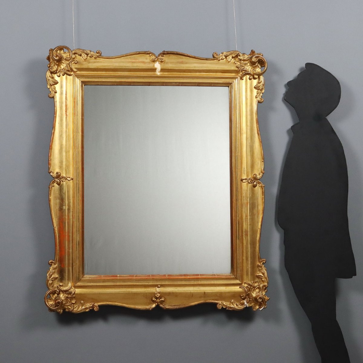 Specchiera in Legno Intagliato e Dorato Italia Fine XIX Secolo-photo-2