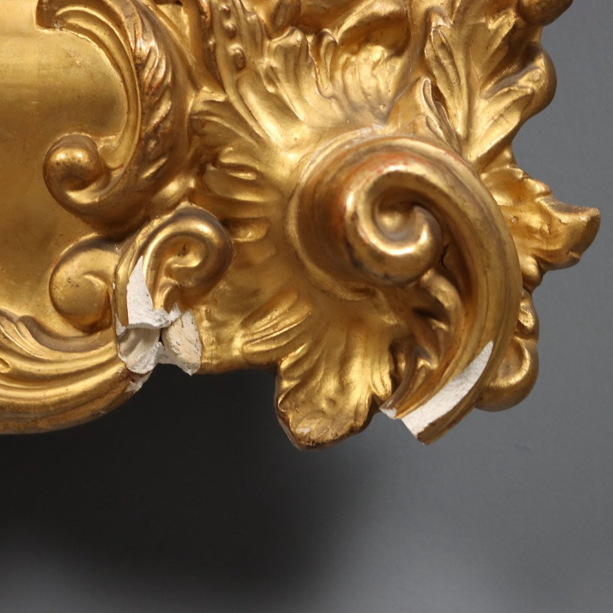 Specchiera in Legno Intagliato e Dorato Italia Fine XIX Secolo-photo-5