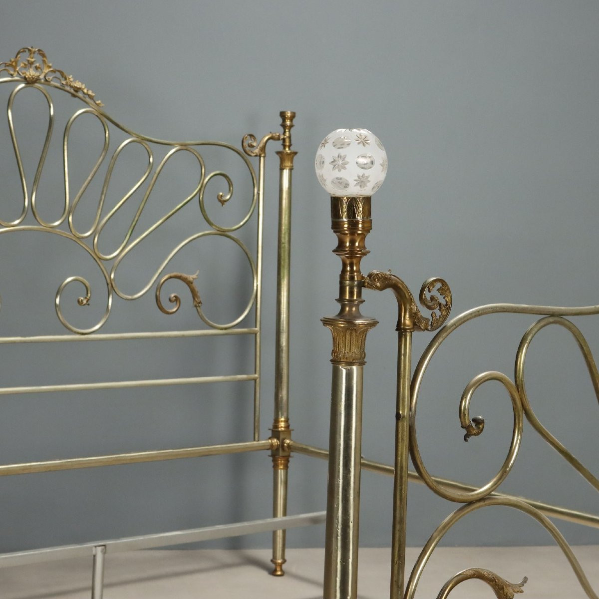 Letto in Ottone Italia, fine XIX Secolo-photo-3