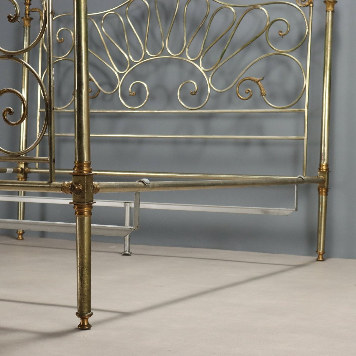 Letto in Ottone Italia, fine XIX Secolo-photo-6